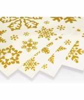Kerst decoratie kerst raamstickers gouden sneeuwvlokken
