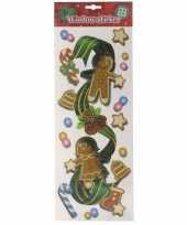 Kerst raamsticker peperkoek poppetjes