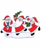 Kerstman kerst raamsticker 40 x 27 cm